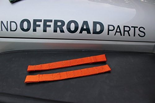 Adjustable Door Limit Strap - Color is ORANGE - Pair Made in the USA - Fits Jeep CJ Wrangler YJ TJ JK - Keep Doors from opening to wide