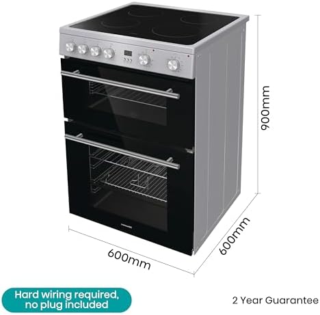 Close-up of the ceramic hob showcasing its easy-clean surface