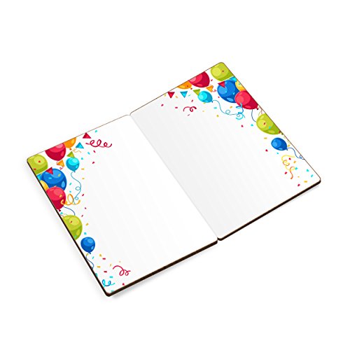 Happy Birthday Card By Heartspace, Birthday Balloon Design: Premium Wooden Greeting Cards Handmade From Sustainable Real Bamboo Wood #TOP3