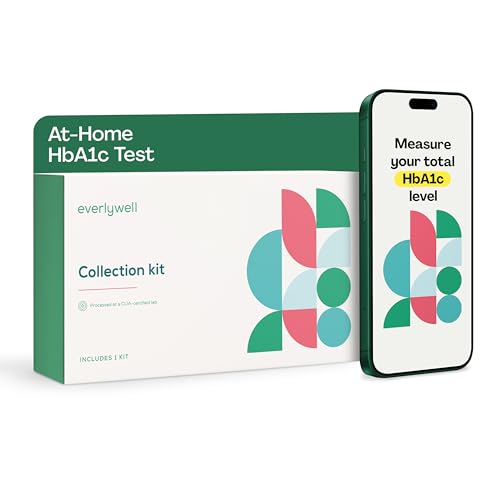 Everlywell At-Home HbA1c Lab Test for Women and Men, Measures Hemoglobin A1c for Accurate Results from CLIA-Certified Labs Within Days, for Ages 18 Plus