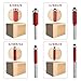 4PCS Flush Trim Router Bit Set, 1/4 Inch Shank Top Bearing Flush Trim Router Bit, Template Guide Woodworking Tool for Embedding Edging Milling Drill Bits(Color:red)