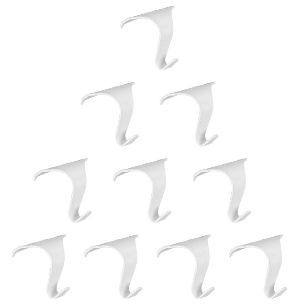 SISI UK White Plated Picture Rail Hanging Moulding Hooks 38mm Heavy Duty Dado Picture Rail Hooks for Arts & Photos Pack of 10