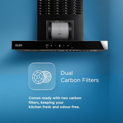 Image of Glen Wall Mounted Ductless Kitchen Chimney 60cm | 1100 CMH | Plug & Play with 2 year comprehensive warranty 7 year on motor | Baffle Filters | 5-way Suction | Touch & Motion Sensor |(CH6052DFMSBFBL60)