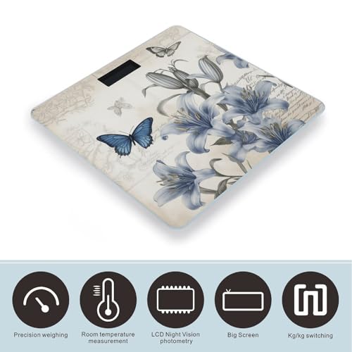 Báscula Digital para Peso Corporal de Vidrio Templado Azul miniatura 3