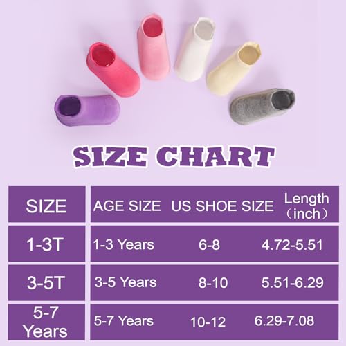 Image of Toddler Socks SkiBeaut 12 Pairs Non Slip Skid Ankle Socks For Kids Boys Grips Cotton Crew Socks For 1-10 Years