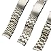 Imagen de ROUREOX Correa de Reloj de Metal Desmontaje Rápido Cepillado Acero Inoxidable Sólido Repuesto Pulsera del Reloj para Omega De Ville Collection-Plata Nueve Eslabones 22mm