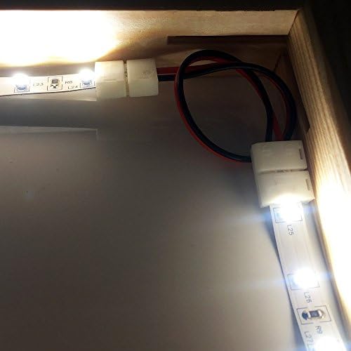 RUNCCI-YUN 8mm 2pin 3528 2835 LED Connector,5.5mm x 2.1mm LED DC Power Supply Connector×6LED Strip Connectors 2 pin×12