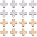 Dij De Cruz Coloridos De Circón Con Incrustacion De Latón Chapado En Oro De 14 Quilat Para Bricolaje, Encanto De Fe Religiosa, Collar, Accorios Para Hacer Joyas - AliExprs 36