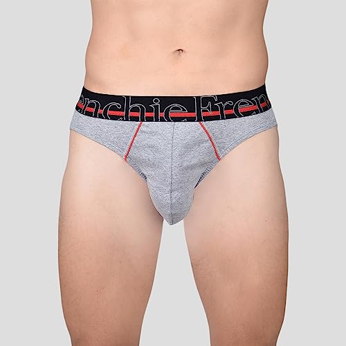 Image of Frenchie Casuals 4002 Men's Cotton Briefs, Soild Underwear for Men with Ultrasoft Waistband - Pack of 4(M)