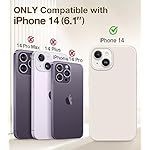 GONEZ Magnetic for iPhone 14 Case, Compatible with Magsafe, with Screen Protector + Camera Protector, Anti-Scratch Microfiber Lining, Liquid Silicone Shockproof Protective Phone Case, Stone - Image 2