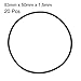 uxcell Nitrile Rubber O-Rings, 53mm OD 50mm ID 1.5mm Width, Metric Sealing Gasket, Pack of 20