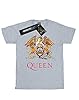 Absolute Cult Queen Women's Crest Logo Boyfriend Fit T-Shirt Sport Grey Small #1