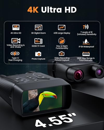 4K Night Vision Goggles with 8X Zoom