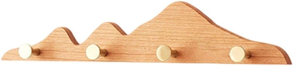 Wooden Coat Rack, Wall-Mounted Clothes Rack, Portable Coat Hook for Apartment Entryway Bedroom Bathroom Kitchen Decoration