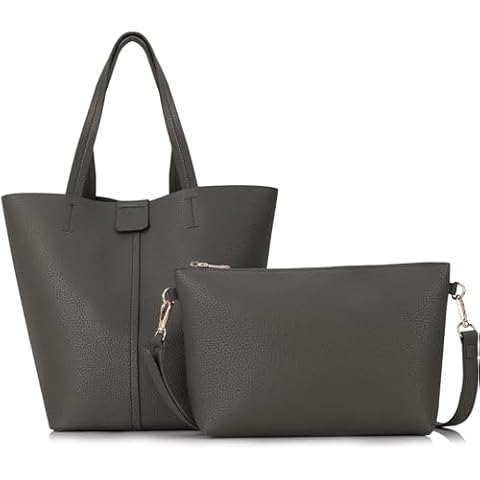 NIUEIMEE ZHOU 2Pcs Bucket Bags for Women Soft PU Leather Tote Handbag Crossbody Purse Set Slouchy Shoulder Hobo Bag Cover
