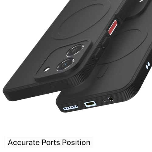 Image of Outlouders Back Cover for Ai Plus Pulse 2 | Soft Matte Silicone | Slim Fit | Magnetic-Safe Logo Design (Magnetic-Safe Not Compatible) | Shockproof | Camera Protection Bumper Case (Black)