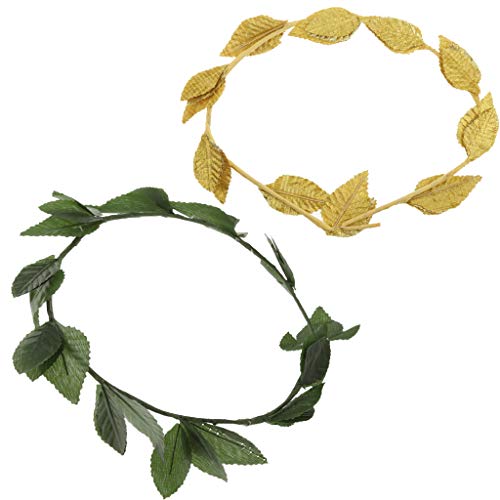 P Prettyia 2 Unids Diadema de Pelo Nupcial Gurinalda de Hojas Laurel...
