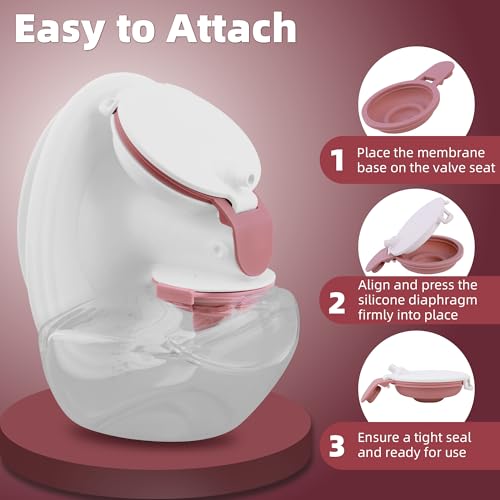 Image of Replacement Parts Kit for Momcozy M9 Wearable Breast Pump - Includes 4pcs Breastmilk Container, 8pcs Duckbill Valves, 4pcs Membranes & Cleaning Brush, BPA-Free, Easy to Clean