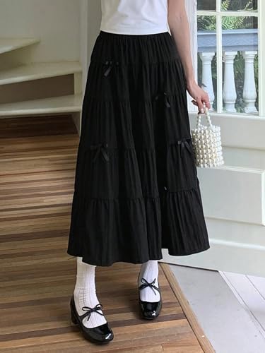 Beach Women's Women's Ruffle Hem Elegant A-Line Skirt3