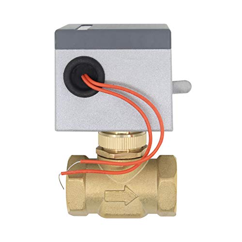 Valvula de zona motorizada valvula 2 vias motorizada AC 220v 24v 1/2 3/4 1 1-1/4 pulgada (AC220v, 1/2 pulgada DN15)