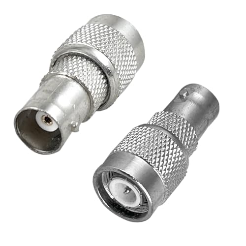 Image of MX TNC Male to BNC Female Connector - Coaxial Adapter for RF Antenna, CCTV, Ham Radio, Test Equipment, 50-Ohm Coax Cable, Wireless Systems, RF Signal Transmission