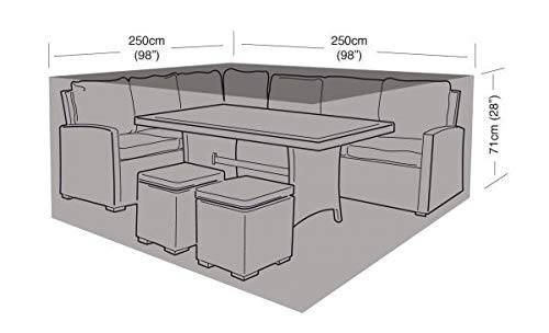 Garland Products LimitedSMALL BLACK SQUARE CASUAL DINING SET COVER 250CM FURNITURE PROTECTION