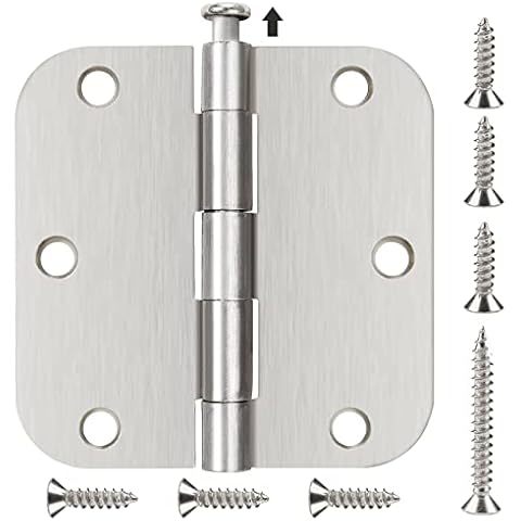 KIW 6 Pack Nickel Door Hinges Cover