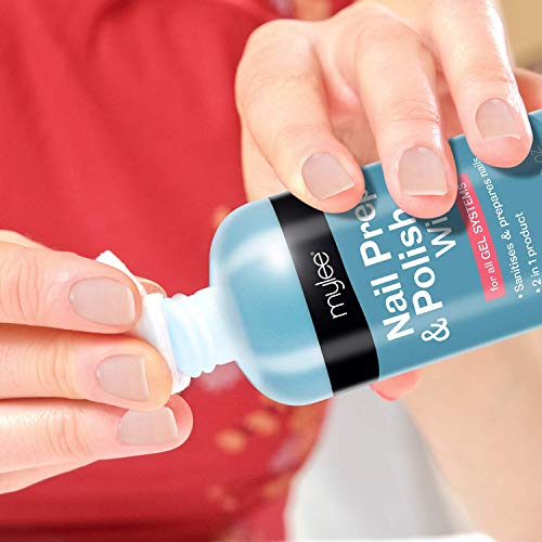 Mylee Prep + Wipe Gel Nagellack-Rückstandsreiniger 250 ml, Vorbereitung und Nachsorge, UV-LED-Maniküre-Gel, Mehrzweck zum Desinfizieren von Nagelplatten und zum Entfernen klebriger Schichten – Bild 6