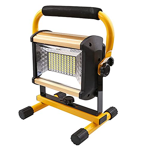 CEHJZQRPL Lampe halogène LED 100 W, lampe de travail portable, projecteur rechargeable, gradation de niveau 3, lampe de poche de secours, conception de sécurité extérieure étanche