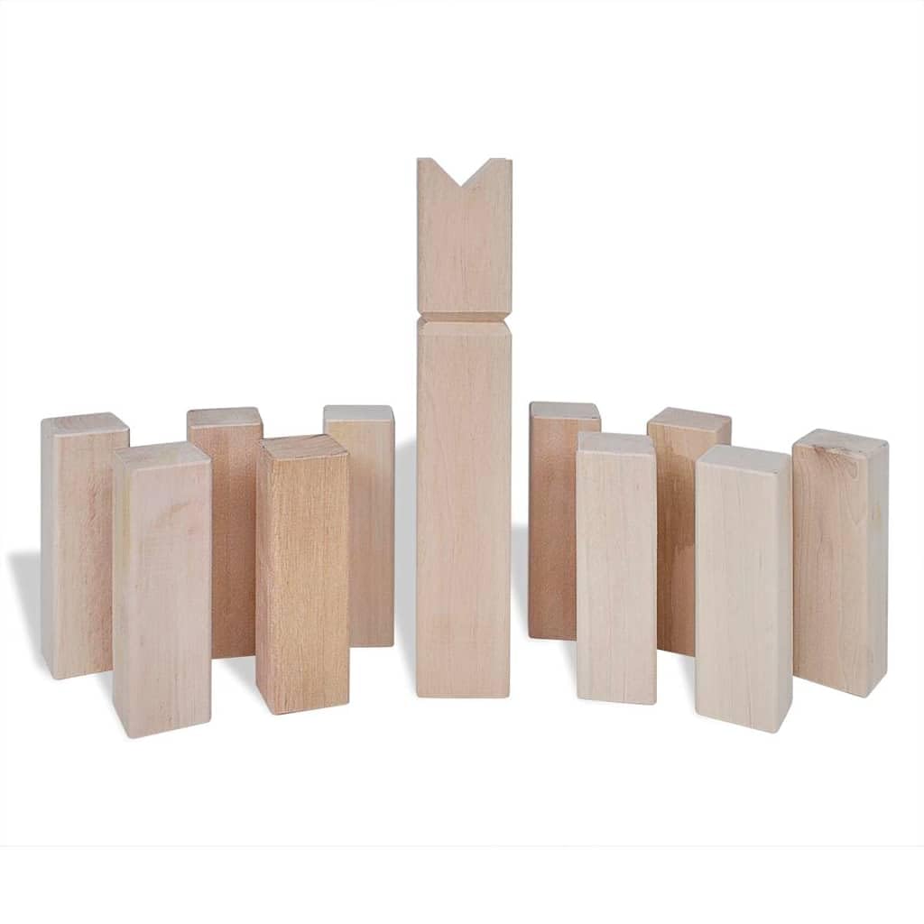 Kubb zestaw do zabawy z drewna sosnowego z 21 częściami, torba z siatki, do ogrodu, na kemping, piknik, taras i plażę, gra w rzucanie dla rodziny, dorosłych i dzieci od 3 lat