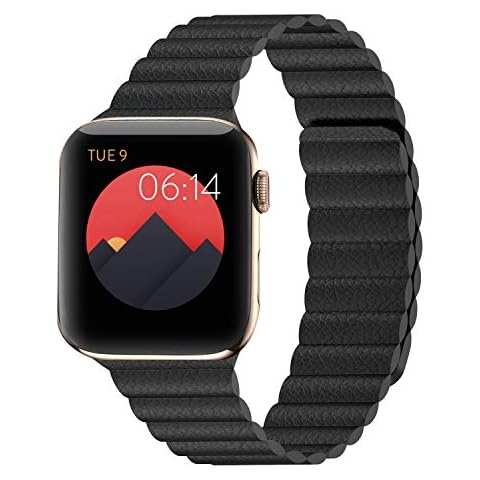 SYNCHRO Compatible With Apple Watch Strap Magnetic Closure for Apple Watch Series 7 6 5 4 3 SE Perfect for Men or Women 45mm 44mm 42mm 41mm 40mm 38mm Cover