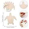 40 Pcs Sea Turtle Wood Cutouts Unfinished Turtle Wooden Ornaments Craft Slices to Paint Mini DIY Blank Wood Discs Ornament with Holes Rope for Home Crafts Hanging Decoration #1
