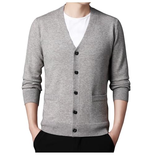 Chaqueta de punto de hombre suave y ligera, un abrigo de entretiempo con corte elegante