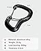 Travel Bird Heavy Duty Carabiner Clip Hook 8KN (1763 lbs), 2 PCS Ultra-Light Aluminum Caribeaners with Double Door D Ring Shape, for Hammock, Camping, Hiking, Backpacking, Dog Leash, Keychain Clip