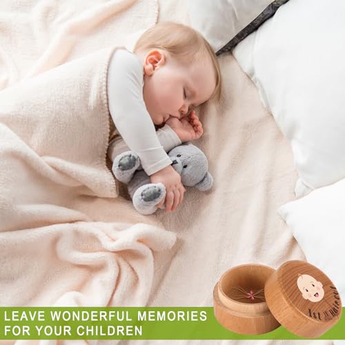 Baby Erstes Haar Andenkenbox, Hölzerne Fetal Haar Sammelbox Niedliche Haar Andenken Box Erste Geburtstagsgeschenke für Babyparty Geburtstagsgeschenk