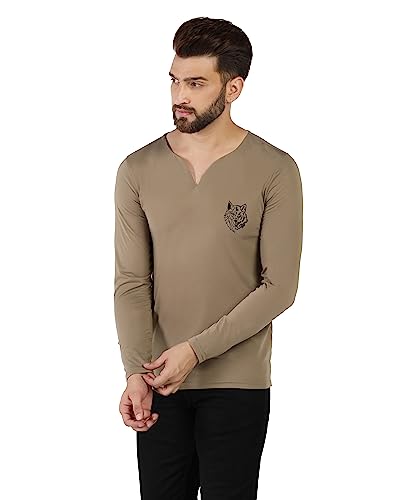 Image of INKKR Regular Fit Style V-Neck Full Sleeve T-Shirts for Men