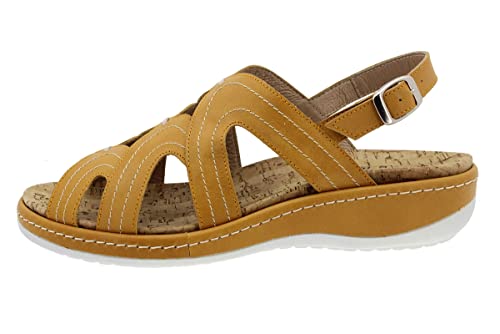Sandale femme PieSanto 200908 en cuir semelle amovible pour vos voyages