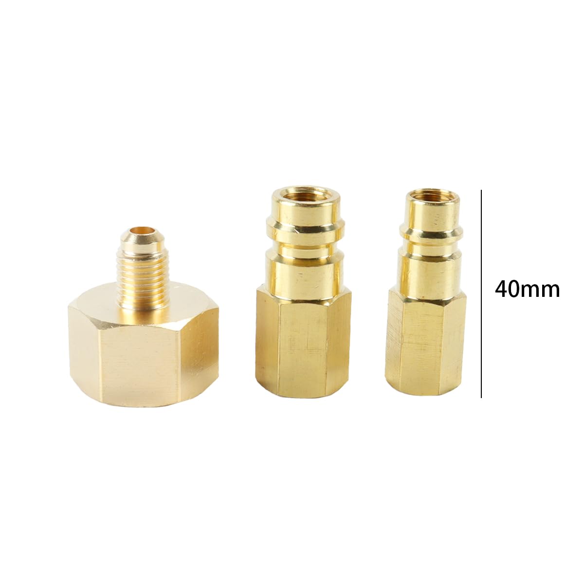 Adattatore Connettore Riempimento Refrigerante Aria Condizionata R134A 1/4" SAE Filettatura W21.8 a R22