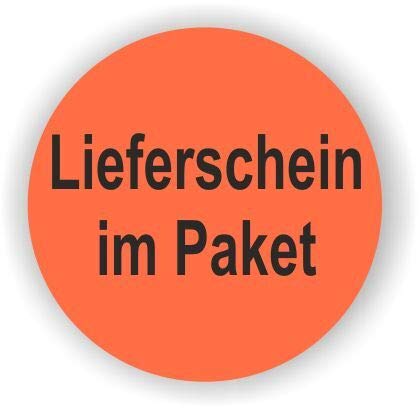 Etiquetas adhesivas "Albarán en el paquete" – 1000 pegatinas de color rojo