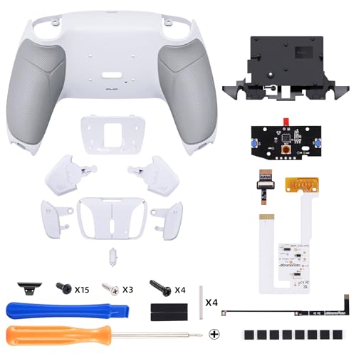 eXtremeRate Gray Rubberized Grip Programable RISE4 V4 Remap Kit for PS5 Controller BDM-030 040 050 060, Upgrade Board & Redesigned White Back Shell & 4 Back Buttons for PS5 Controller - NO Controller by eXtremeRate - Used condition - Image 3