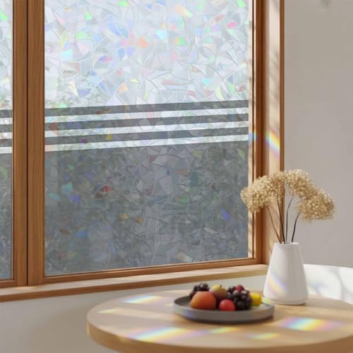 Película Decorativa para Ventanas Rainbow, Gris, 20x39 pulg miniatura 4