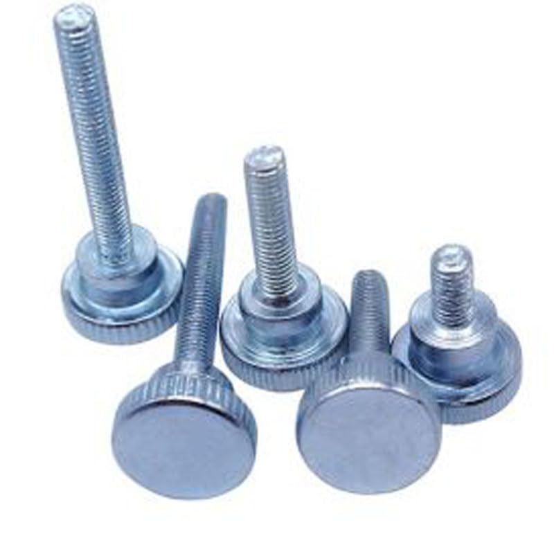 M6 Thumb Screw High Head Hand Screws Double Layer Galvanized Bolts 8-40mm Length - (Size: M6 x20mm(4pcs))
