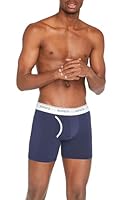 Bonds Men's Underwear Cotton Blend Guyfront Mid Length Trunk, Navy 100, Medium