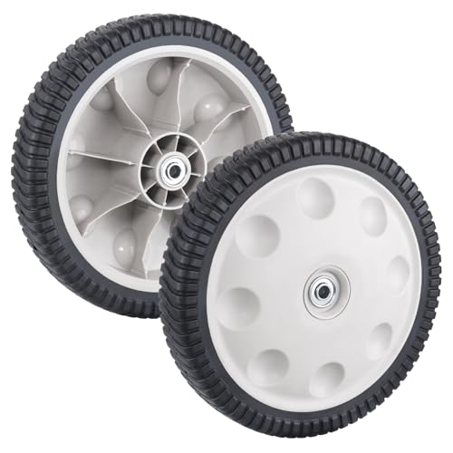 CheeMuii 734-04019 Lawn Mower Rear Wheels 2 Pcs 12 inch Push Mower Back Drive Wheels