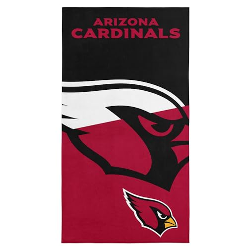 Image of Northwest NFL Arizona Cardinals Microfiber Beach Towel, 30 x 60 Inches - Quick Dry, Sand Resistant, Lightweight, Highly Absorbent, Incisor Design