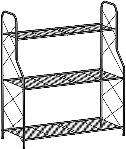 Kufutee 3 Tier Plant Stand Rack Indoor Outdoor Multiple Holder Shelf,Black