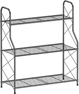 Auledio Plant Stand Rack 3 Tier Indoor Outdoor Multiple Holder Shelf,Black