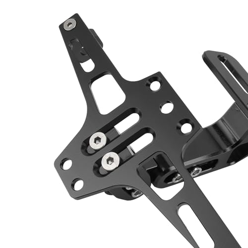 Support de plaque immatriculation moto réglable noir pour éviter la casse sur ATV - 7