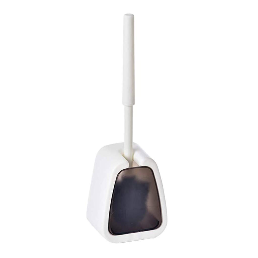 Brosse WC kit avec support mural fermé et manche long pour hygiène de salle de bains