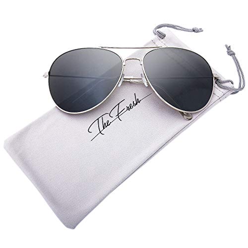 Image of The Fresh Classic Aviator Frame Light Color Lens XL Oversized Sunglasses Gift Box